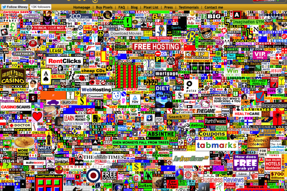 One Million Dollar Homepage