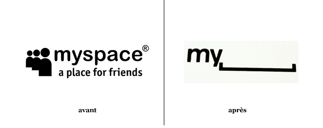 Le logo de Myspace : avant et après