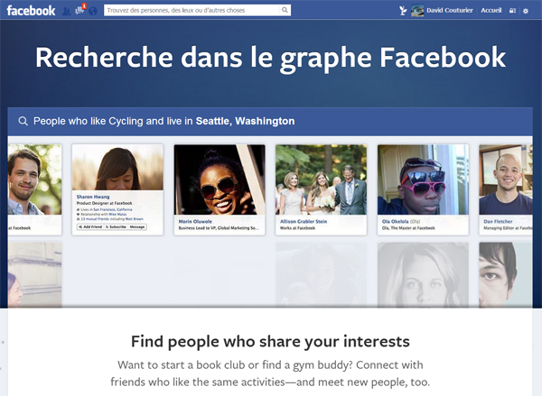 Facebook graph search