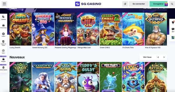 nouveaux casinos en ligne SG Casino